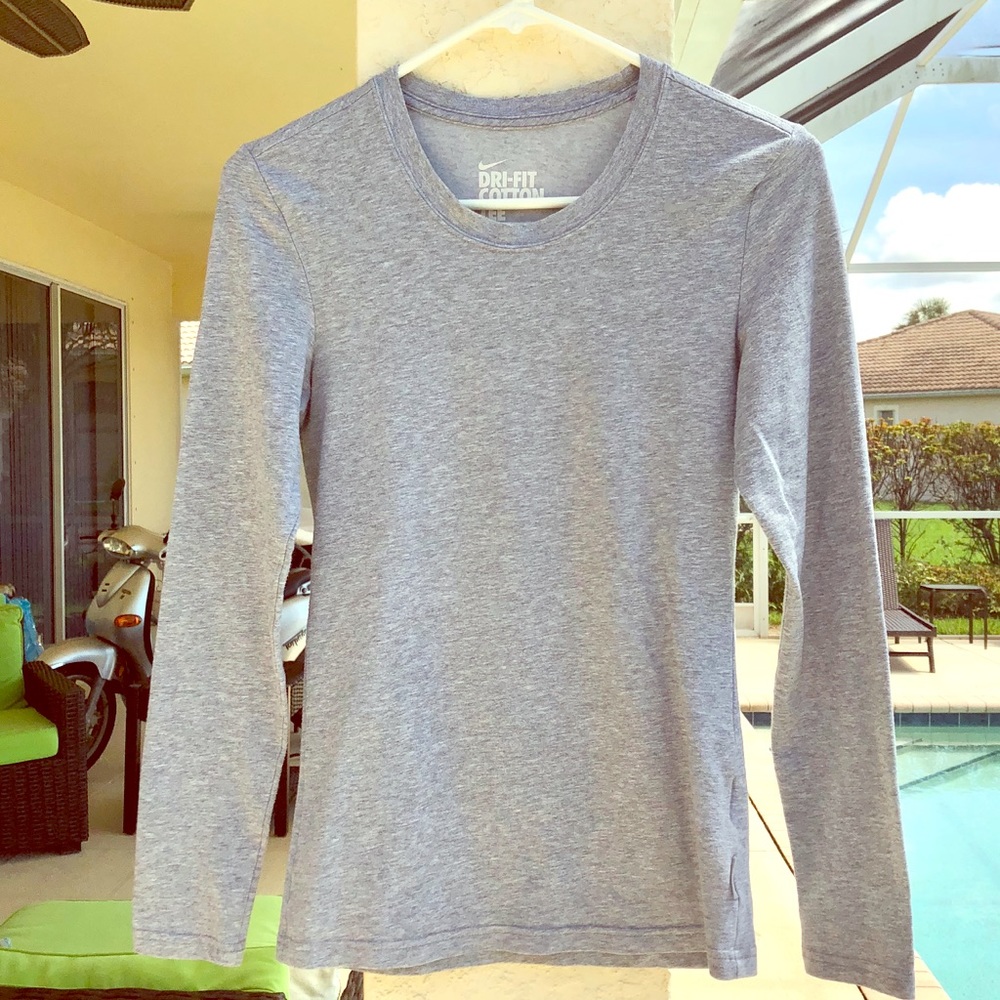 Nike Long Sleeve Dri-Fit Cotton Tee